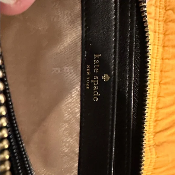 Kate Spade Black and Cream Striped Wallet - Picture 5 of 5